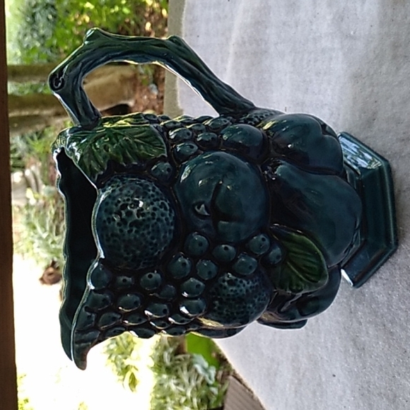 Vintage Irarco blue fruit pitcher vase - Picture 1 of 4